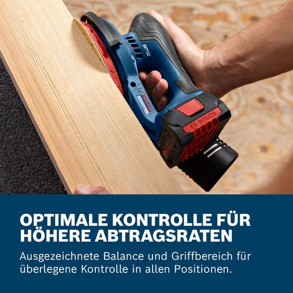 Akkuschleifer von Bosch auf einer Werkbank