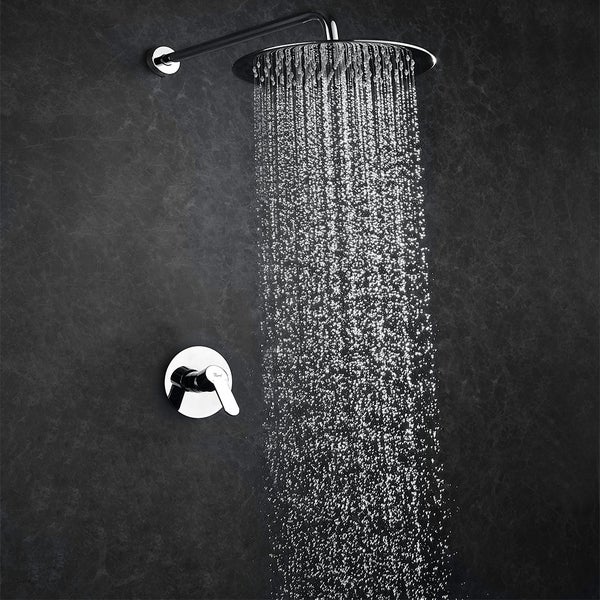 Premium Edelstahl 40 cm Regendusche Rund Massive Bauweise