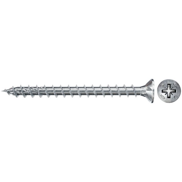 Fischer 1.000x Power-Fast II FPF II CZF 3,5 x 20  mm BC  Senkkopf mit Kreuzschlitz PZ2 Vollgewinde galvanisch verzinkt blau passiviert - 670140