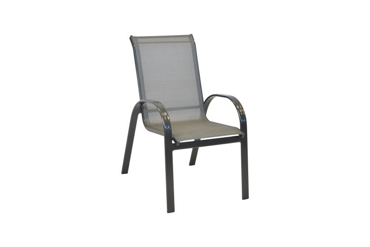 Amalfi Gartensessel, stapelbar, 2er Set, graphit/diamantbraun