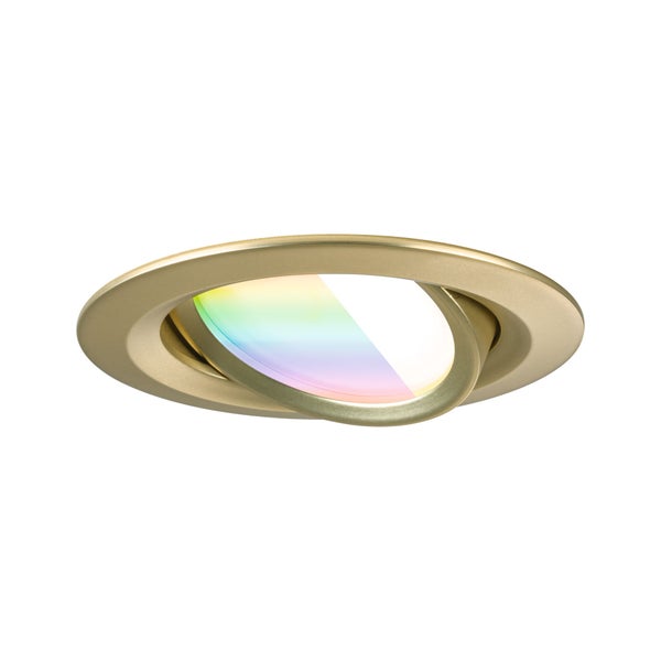 LED Einbauleuchte Nova Coin rund 84mm 50° RGBW+ 3x6W 3x500lm 230V Gold matt Aluminium