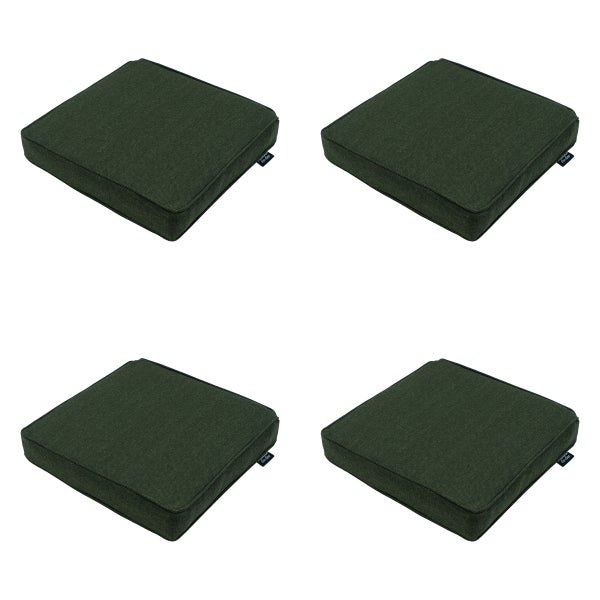 Sitzkissen, grünes Canvas Eco+ - Ca. 40x40 cm - 4er-Set