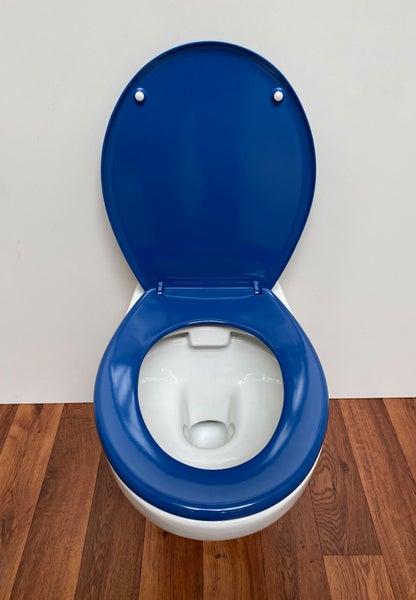 Klassischer WC Sitz Bernina sorrento blau, Duroplast, passend auf alle Standard WC's