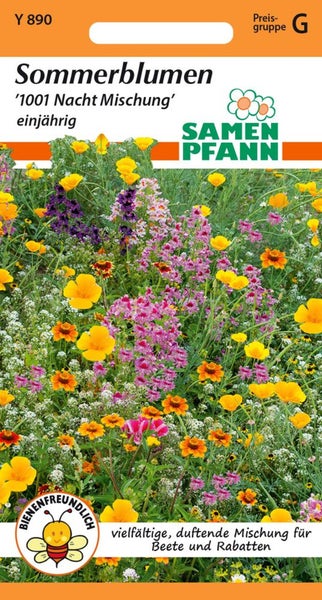 Sommerblumensamen für eine vielfältige und duftende Mischung für Beete