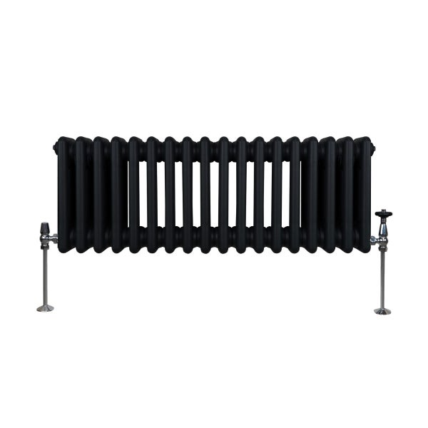 Traditioneller 3-Spalten-Heizkörper - 300 x 832 mm - Schwarz