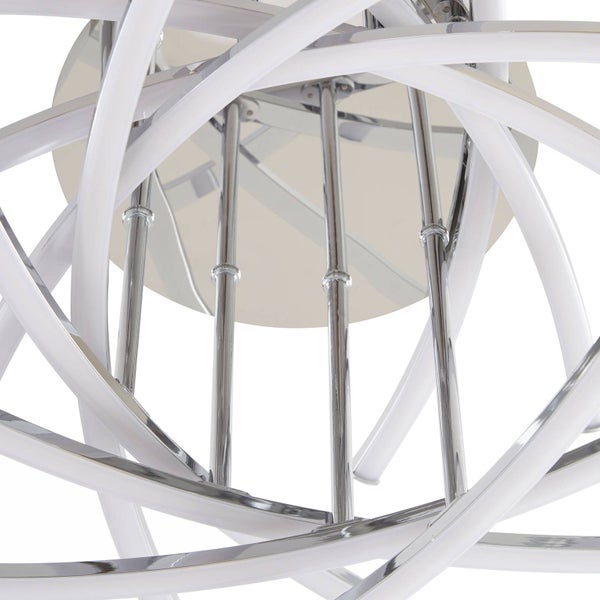 Lindby LED Deckenleuchte Flakira dimmbar (Modern) in Chrom aus Aluminium (1 flammig, ) - Lampe Deckenlampe Wohnzimmerleuchte