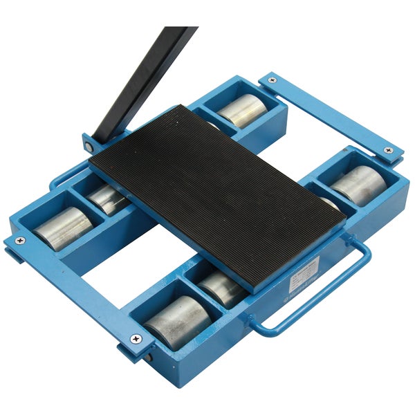 Maschinenheber mit Rollen und Hebel