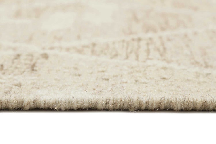 Kelim Teppich Beige Braun meliert aus Wolle Vermont Green Looop 160x230 cm