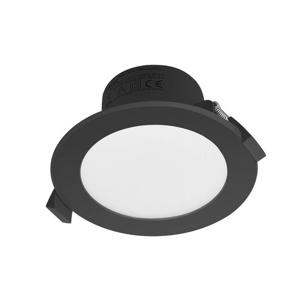 PRIOS LED Rida (Modern) in Schwarz aus Aluminium (1 flammig, ) Badezimmerleuchte