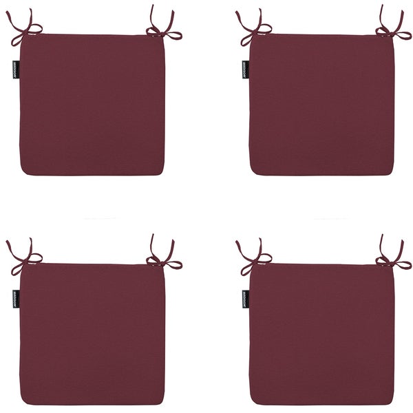 Sitzkissen Panama bordeaux - Ca. 40x40 cm - 4er-Set