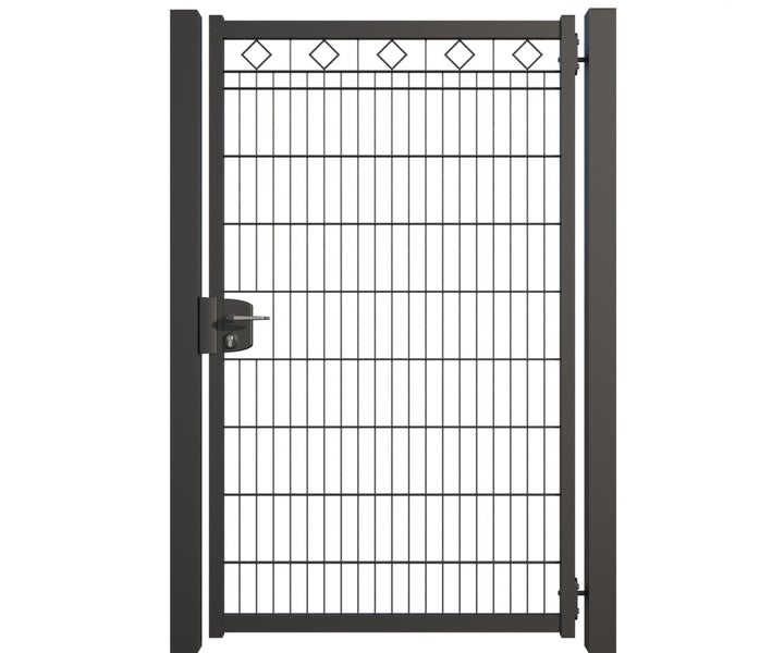 Metall Gartentor mit Griff und Schloss