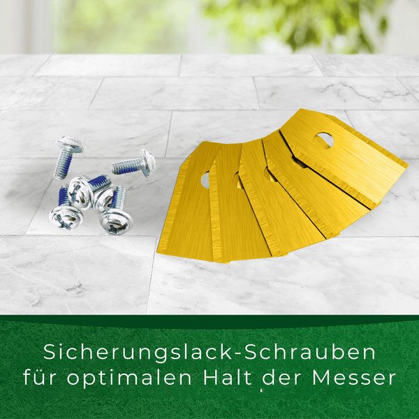 Messer für Rasentrimmer und Schrauben zur Befestigung