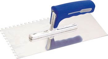 Zahntraufel aus Edelstahl mit ergonomischem Griff für Fliesenarbeiten