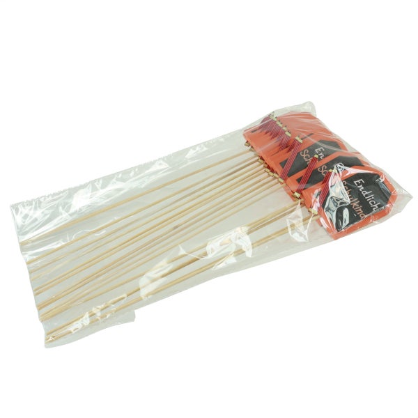 Pflanzenstecker Set mit Holzstäben und kleinen Tafeln zur Beschriftung in transparenter Verpackung