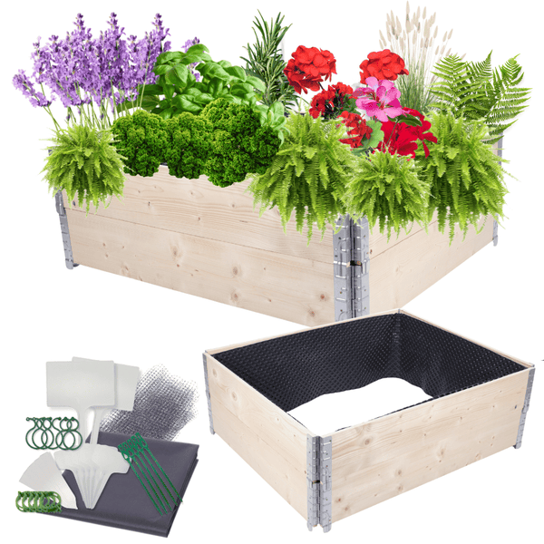 Hochbeetkisten GuardBox HxBxT 40x120x100 cm 2 Ebeneninkl. Luftpolsterfolie Imprägniert