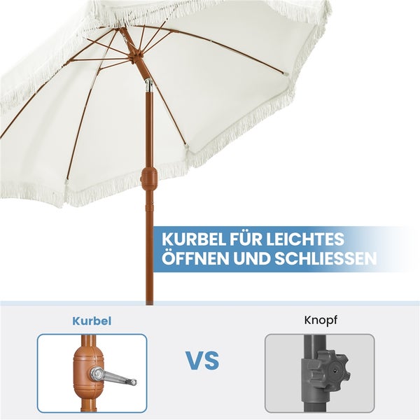 Sonnenschirm mit Kurbel zum einfachen Öffnen und Schließen