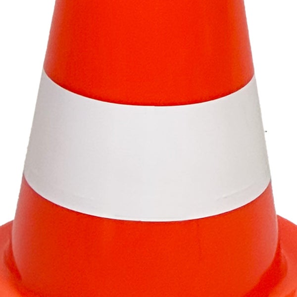 Leitkegel 10 Stück UvV Werbe-Pylonen mit Logo/Text Warnleitkegel Kegel orange (10 Kegel+Logo) / weiße Folie tagesleuchtend