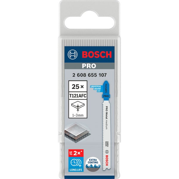 Bosch PRO Metal medium T121AFC Stichsägeblatt 92 mm 25-tlg. - 2608655107