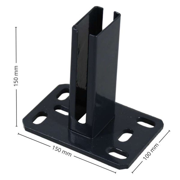 Pfostenträger mit den Maßen 150 mm x 150 mm x 100 mm