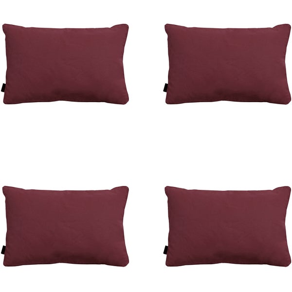 Dekokissen Panama bordeaux - ca. 40x60 cm - 4er-Set