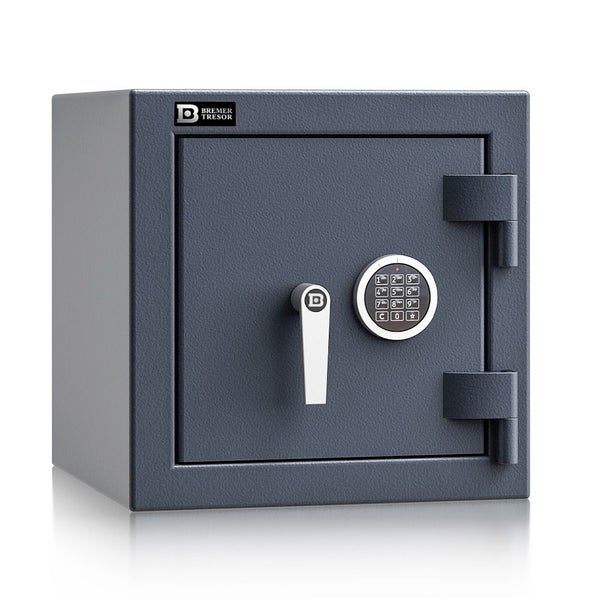 Bremer Tresor mit elektronischem Zahlenschloss und Handgriff.