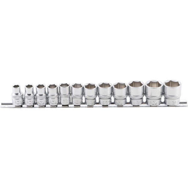BGS Steckschlüssel-Einsatz-Satz Sechskant Antrieb Innenvierkant 10 mm (3/8) SW 8 - 19 mm 12tlg. - 9104