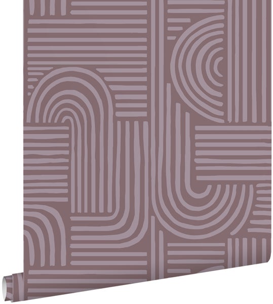 ESTAhome Tapete 3D-Muster mauve-violett - 50 x 900 cm - 131487