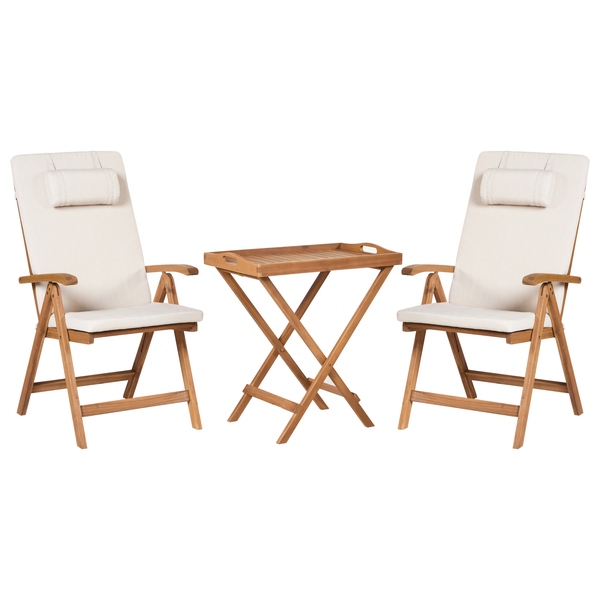 Bistro Set JAVA PREMIUIM Akazienholz Hellbeige