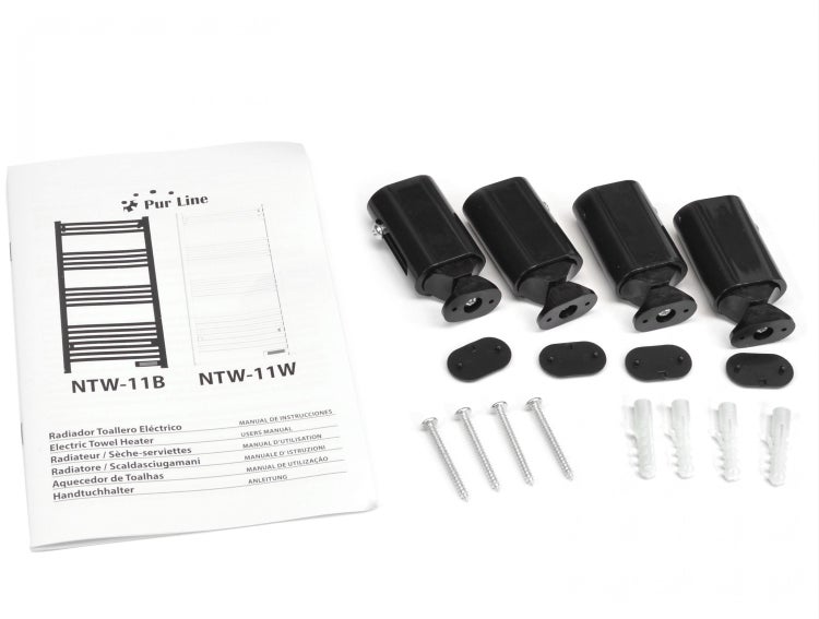 Zubehörset für elektrische Handtuchwärmer mit Montageanleitung