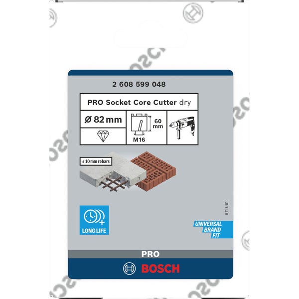 Bosch PRO Socket Core Cutter dry 82 x 60 mm M16-Gewinde - 2608599048