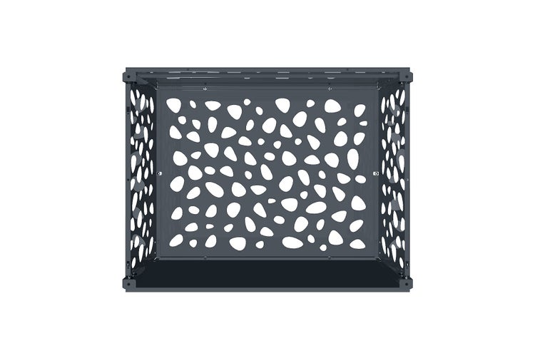 Metall Gerätehaus mit Muster