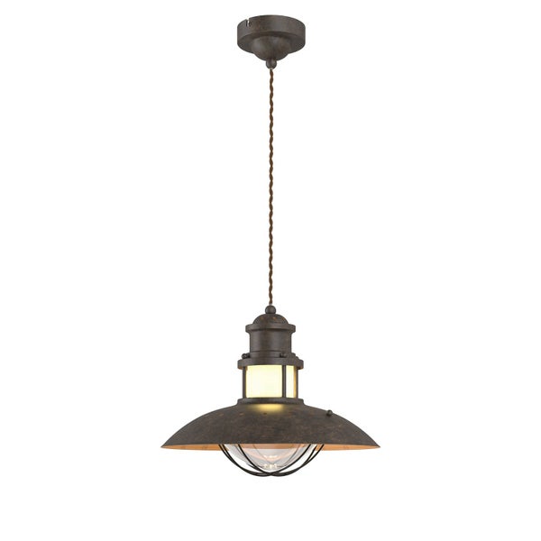 Hängelampe aus Metall mit Lampenschirm