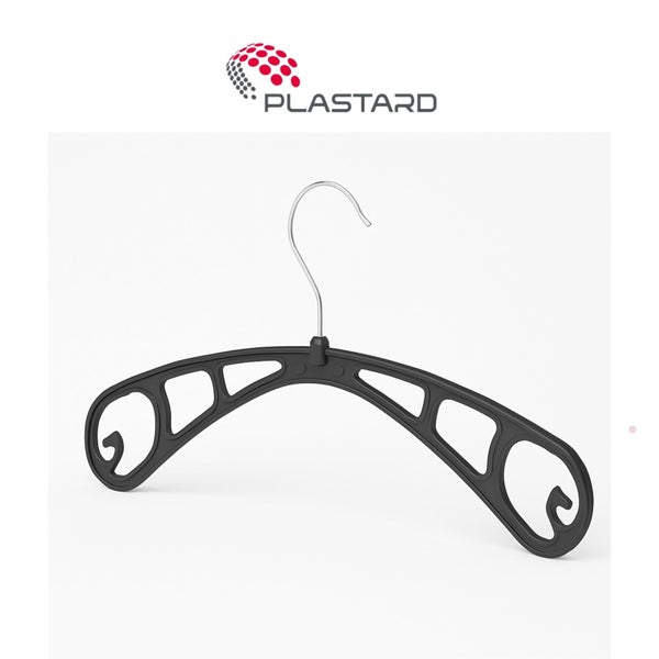 Plastard 50 Stück Kleiderbügel S38 38 cm – Kunststoff – platzsparend, rutschfest, 360° drehbar
