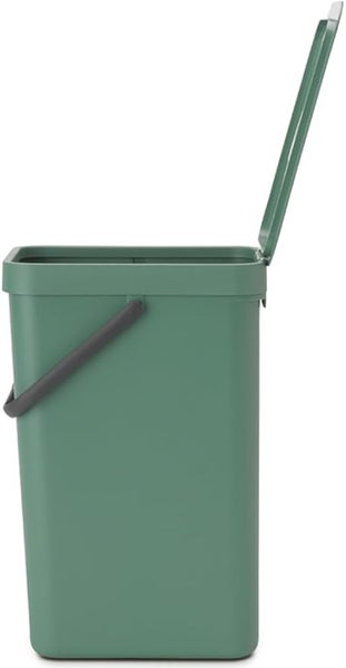 Brabantia Abfallsammler Mit Stay Open Deckel 16 Liter HxBxT 40 x 27,9 x 22 cm Kunststoff Dunkelgrün
