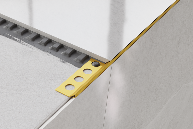 Fliesenabschlussprofil aus Metall für Wandfliesen