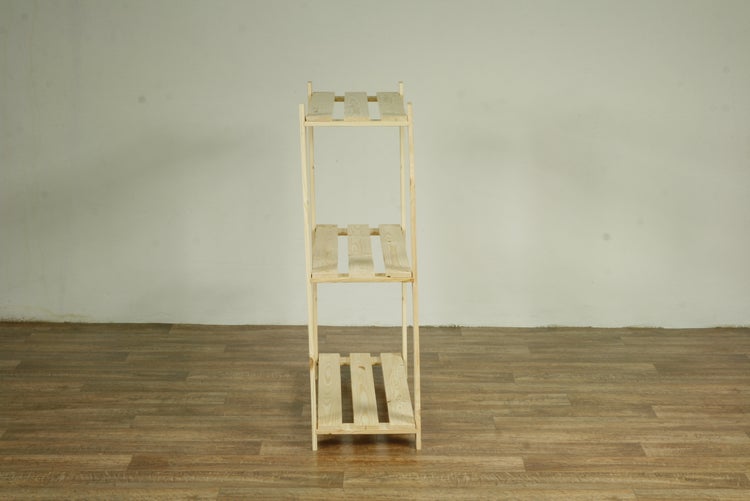 PROREGAL Holzregal Pinepeak HxBxT 90 x 80 x 28 cm 3 Fachboden 1,2 cm Dickes Kiefernholz Natur