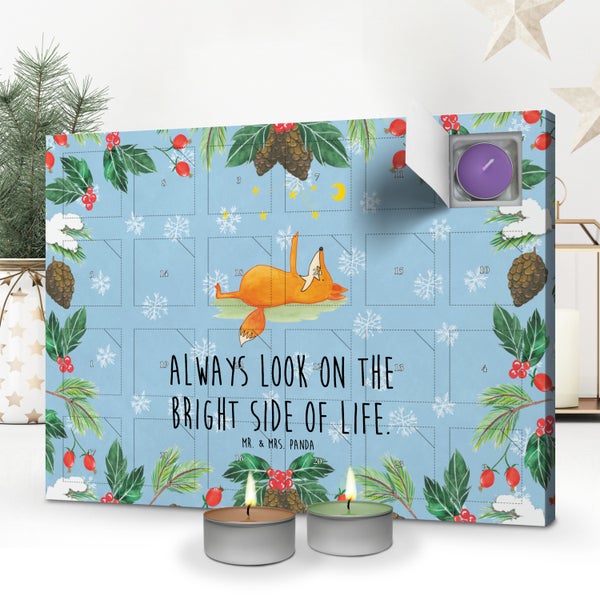 Mr. & Mrs. Panda Duftkerzen Adventskalender Fuchs Sterne - Blau Pastell