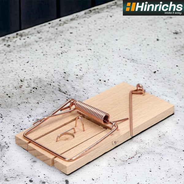 Hinrichs Mausefallen 10 Stück - Wiederverwendbare Mausefalle - Schlagfalle Holz