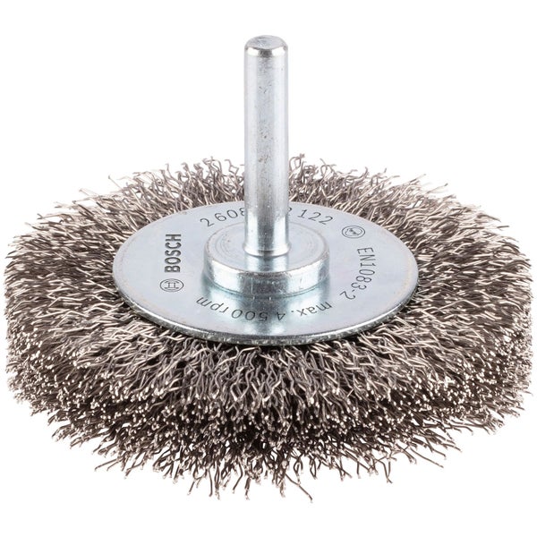 Drahtbürste 70 mm Durchmesser für Bohrmaschinen, Bosch Logo