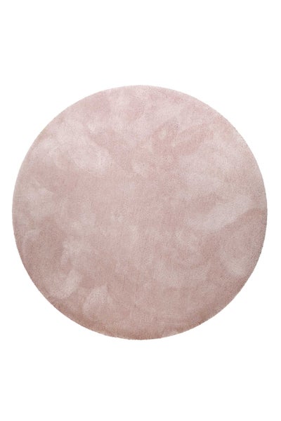 Teppich Rund Rosa Hochflor Pisa Homie Living 200 cm rund