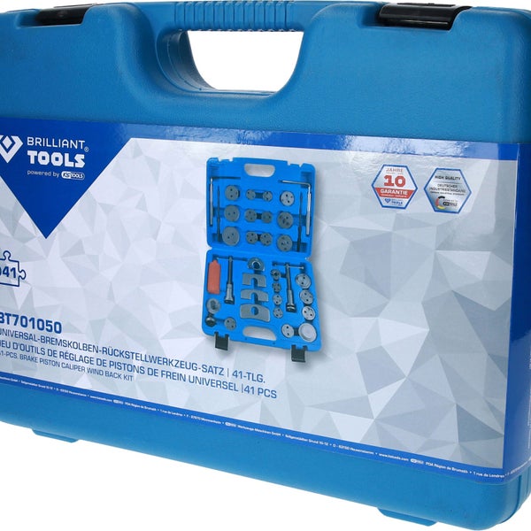 Brilliant Tools Rohrbiegesatz im blauen Werkzeugkoffer