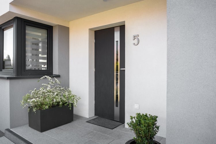 Dekorative Metall Laterne mit Glaseinsatz und Tragegriff