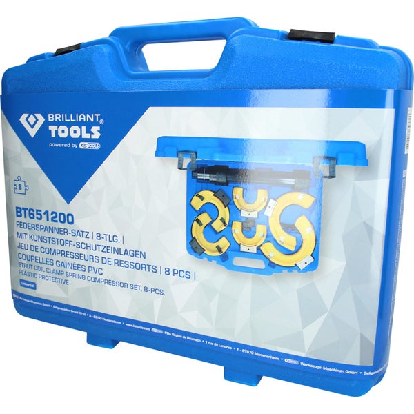 BRILLIANT TOOLS Federspanner-Satz 15tlg. mit Kunststoff-Schutzeinlagen - BT651200