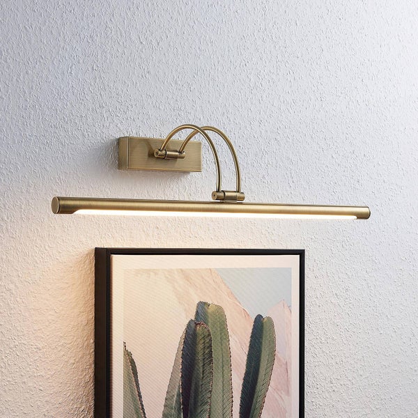 Lucande LED Wandlampe Bilderleuchte altmessing, Wandleuchte Spiegelleuchte einstellbar warmweiß 3.000K Bilderlampe IP20 12W