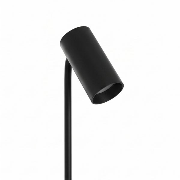 Moderne zylindrische LED Strahlerleuchte an einem schmalen Standstab