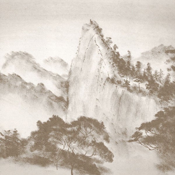 Illustration einer Berglandschaft