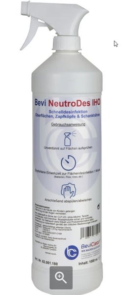 Bevi NeutroDes IHO Flächendesinfektion im 1000 ml Sprühflasche
