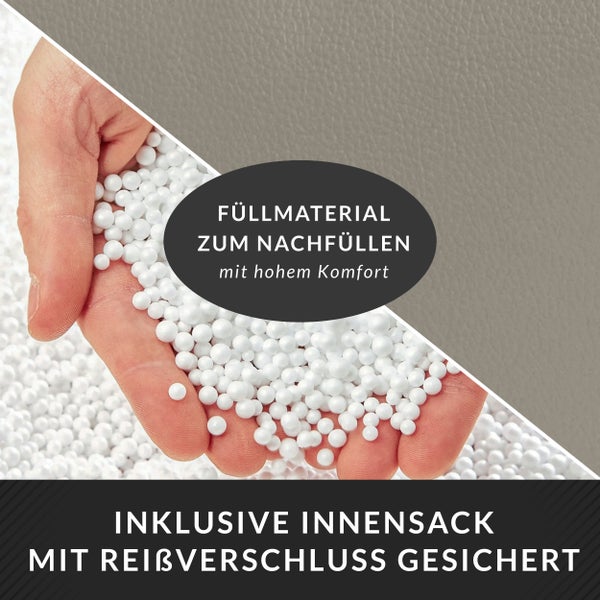 Füllmaterial zum Nachfüllen mit inklusivem Innensack mit Reißverschluss