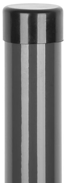 PROREGAL Maschendrahtzaun, mit Kappe, Rund Metaltec 48/2000/1,50mm, Anthrazit, Ral7016 Zn + PVC, Cap