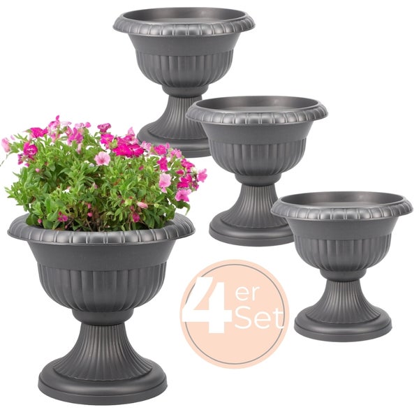 Vierer Set Pflanzgefäße im Pokaldesign
